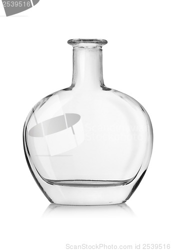 Image of Empty bottle of cognac isolated