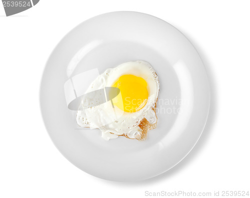 Image of Fried egg on a plate (Path)