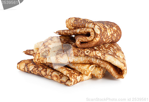 Image of Folded pancakes isolated