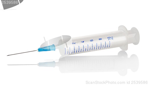 Image of Plastic syringe isolated