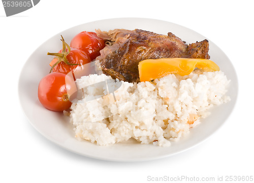 Image of Boiled rice with chicken 