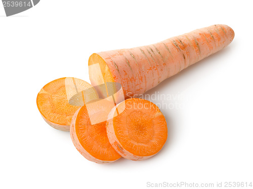 Image of Raw carrots isolated