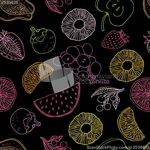 Image of Seamless fruits background