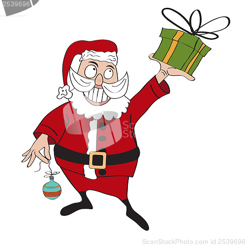 Image of Santa Claus with gift