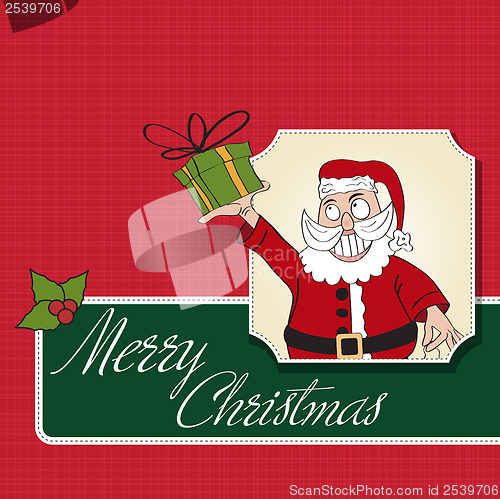 Image of Santa Claus with gift