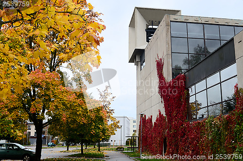 Image of church building with a bell tower in Järvenpää, Finland