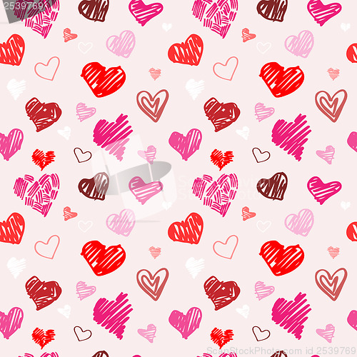 Image of Love pattern vector texture.