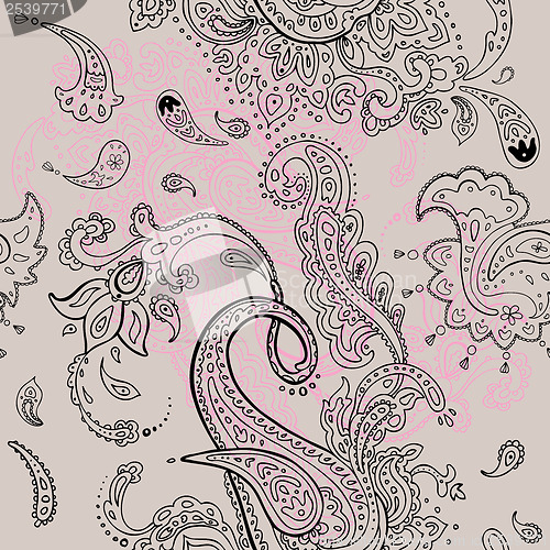 Image of Paisley ornament  seamless background