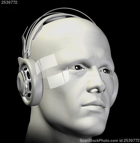 Image of man with headphones illustration
