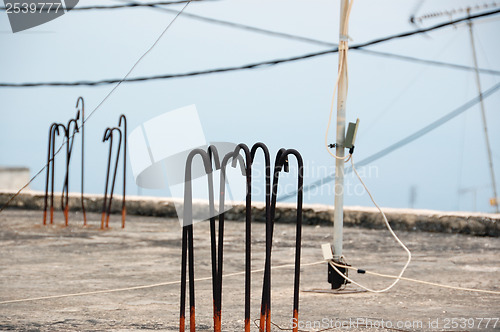 Image of rooftop wires