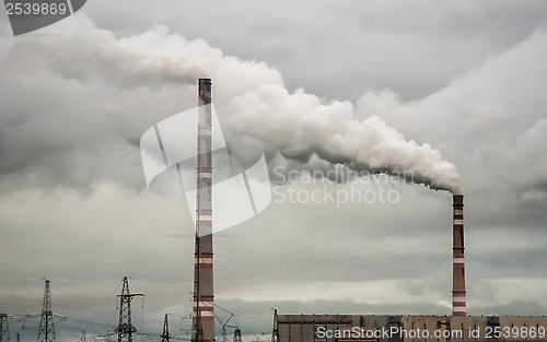 Image of smoke from power station pipes