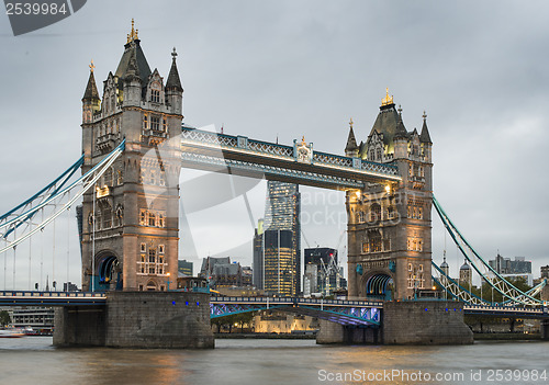 Image of London Tower bridge on sunset