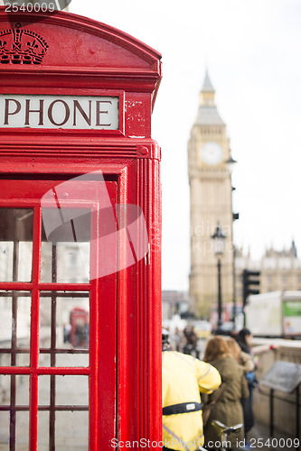 Image of Big ben and red phone cabine