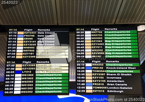 Image of Information board at airport