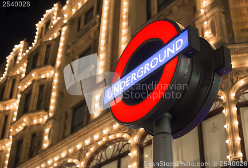 Image of Subway station and sign