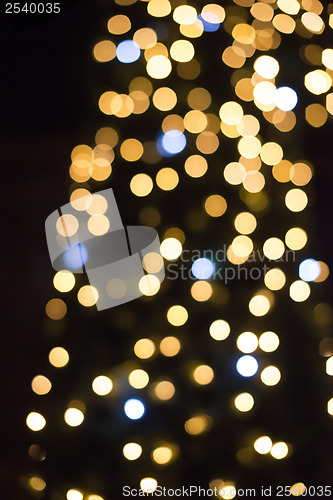 Image of Christmas lights in shopping center