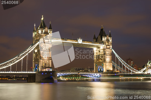 Image of London Tower bridge on sunset