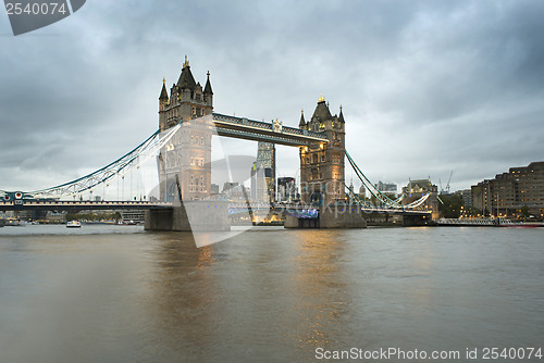 Image of London Tower bridge on sunset