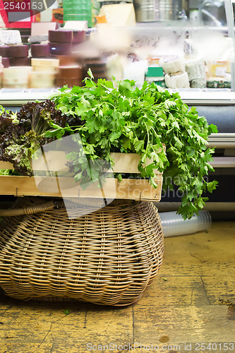 Image of Bunch of parsley in a store