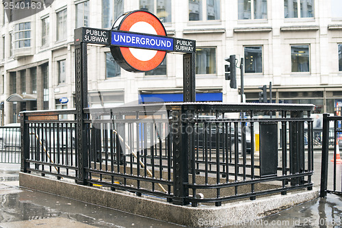 Image of Subway station and sign