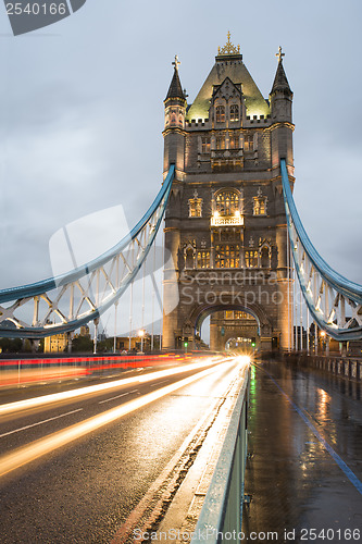 Image of London Tower bridge on sunset