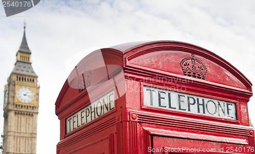 Image of Big ben and red phone cabine