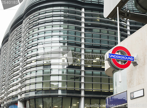 Image of Subway station and sign