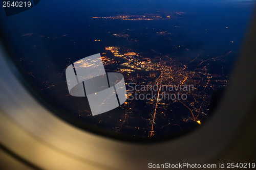 Image of Night view Out Of Airplane