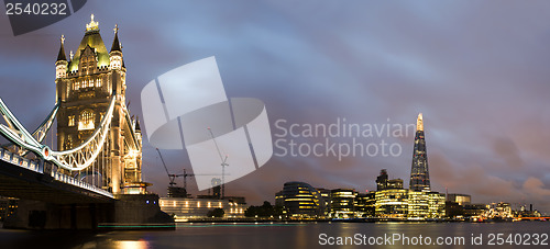 Image of London Tower bridge on sunset