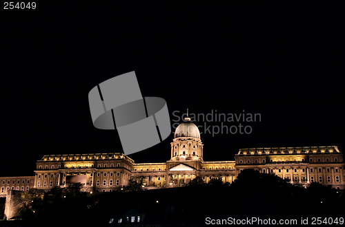 Image of Royal castle at night, Budapest