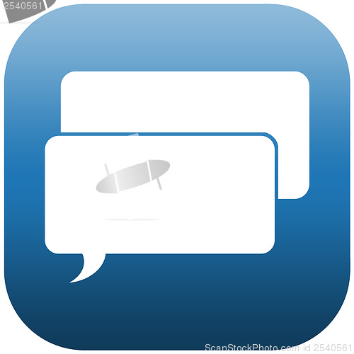 Image of Blue Icon chat bubbles
