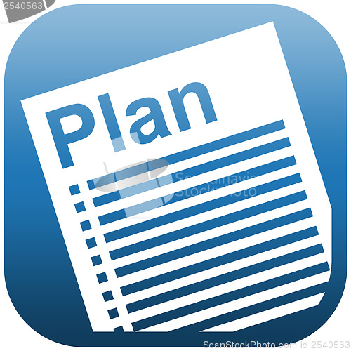 Image of Blue icon illustration document plan