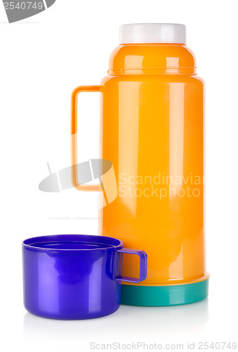 Image of Plastic thermos isolated