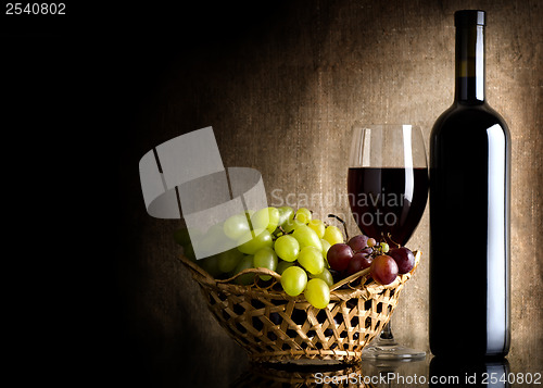 Image of Wine on the old background