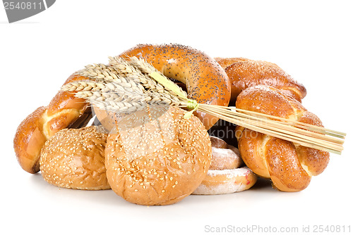 Image of Collection of different breads isolated 