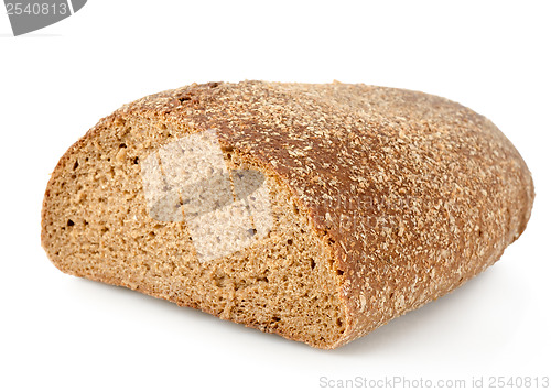 Image of Black rye bread isolated