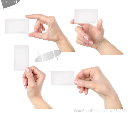 Image of Business card collage isolated