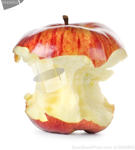 Image of Eaten red apple