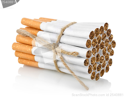 Image of Bunch of cigarettes isolated