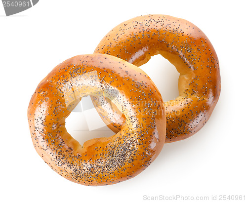 Image of Two bagels and sesame seed