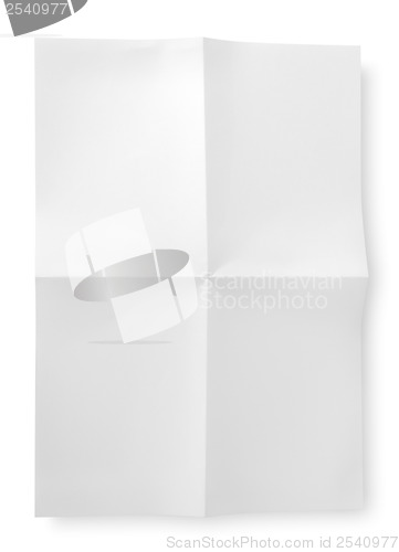 Image of Folded blank sheet of paper