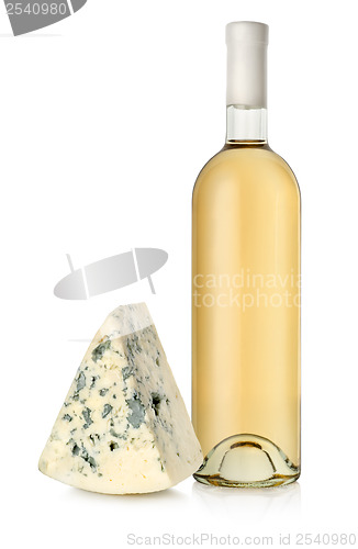 Image of White wine and blue cheese