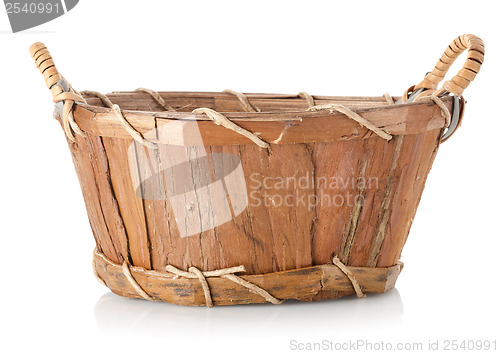 Image of Wooden wattled basket