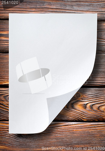 Image of Sheet of paper on table