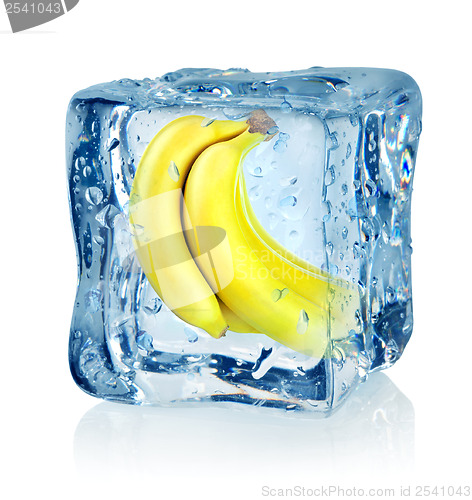 Image of Ice cube and banana