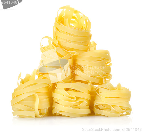 Image of Pile of pasta tagliatelle