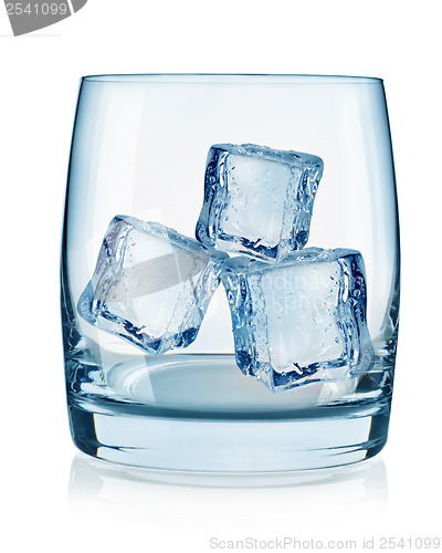 Image of Glass and ice cubes