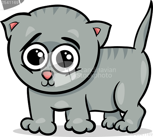 Image of baby cat kitten cartoon illustration