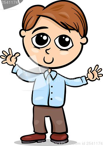 Image of cute little boy cartoon illustration