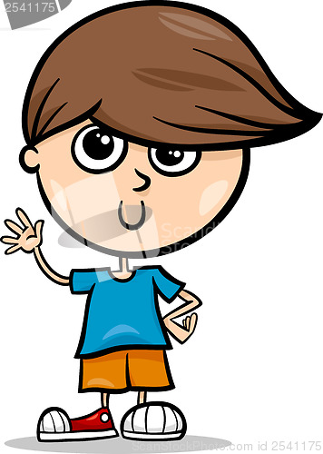 Image of cute little boy cartoon illustration